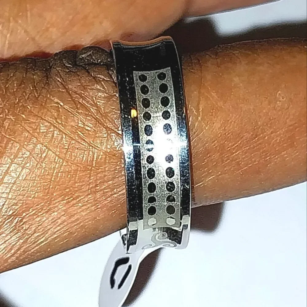 Stainless steel wide band hypoallergenic nickel free Men's ring sz 13